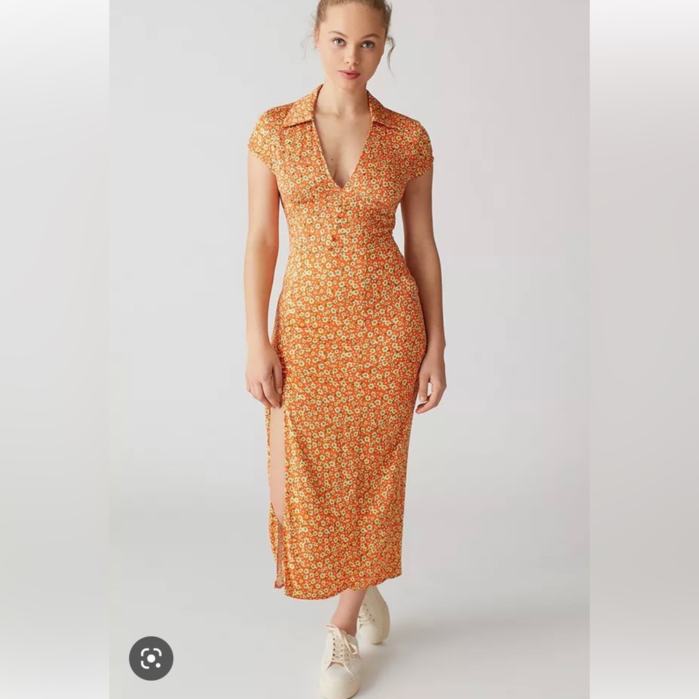 Urban Outfitters floral collared maxi dress